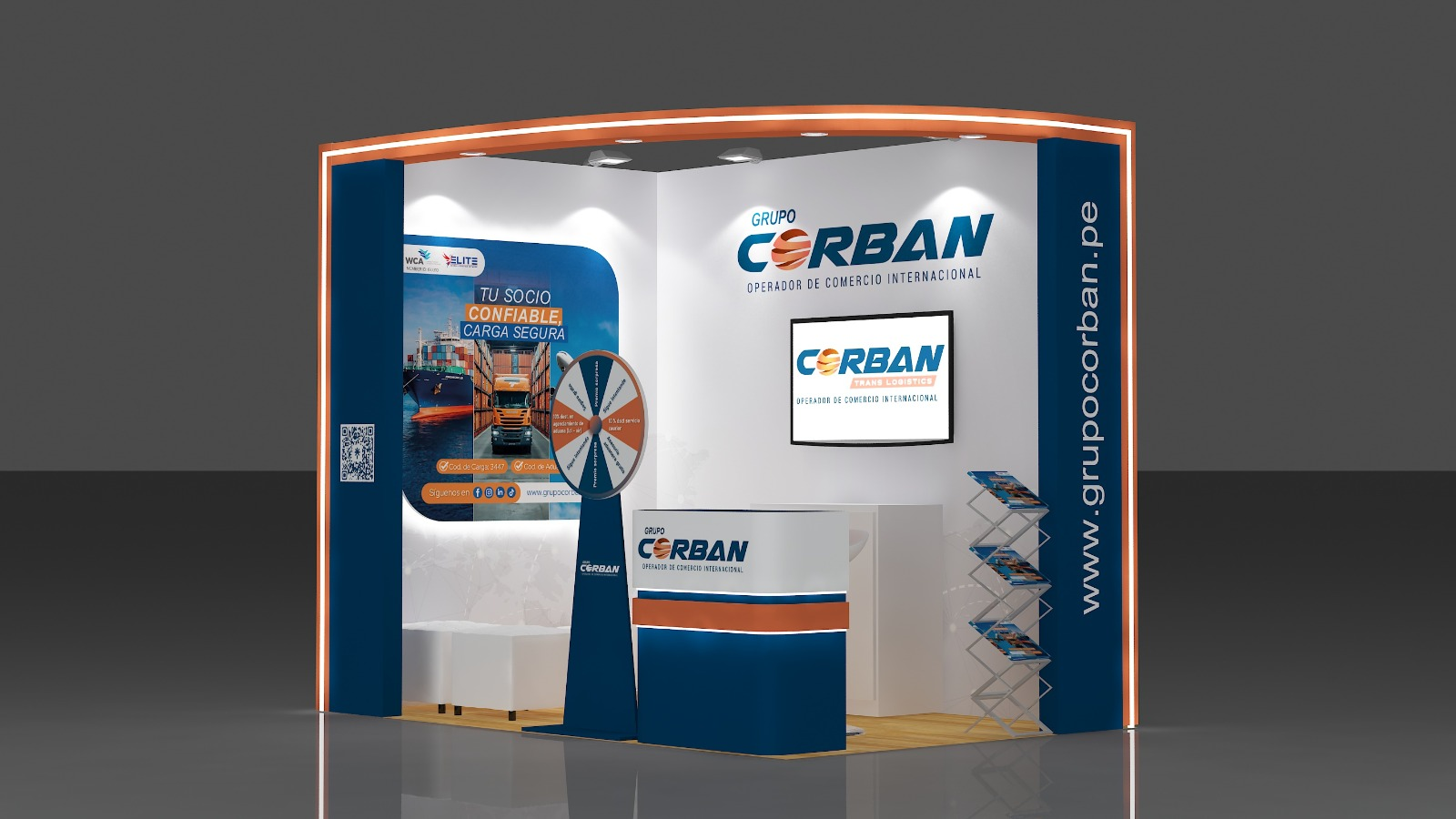 Stand de Grupo Corban en el evento Peru Cargo Week.